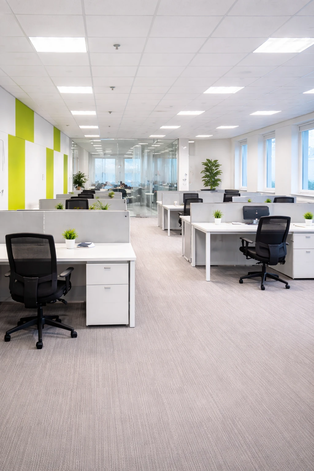 Freshly painted office interior London